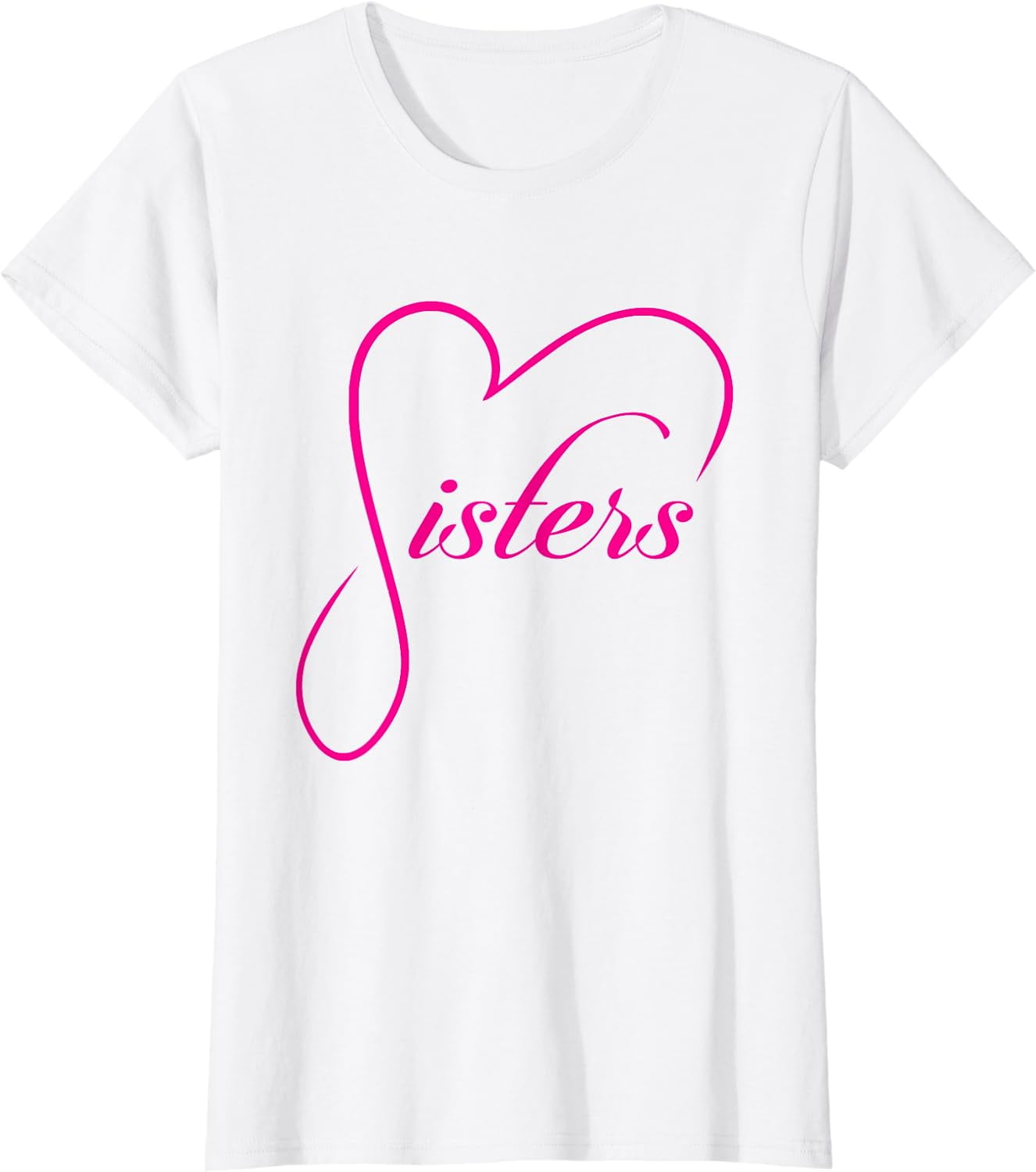 Sisters Heart Design Siblings Love Family Sis T-Shirt - Walmart.com