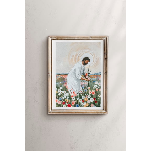 Sisters In Christ Print: Kintsugi Jesus, Womanhood Art Warm Present Vintage UNFRAMED Poster Size 24x36