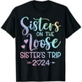 thumbnail image 1 of Sisters On The Loose, Tie Dye Sister's Weekend Trip 2024 T-Shirt, 1 of 3