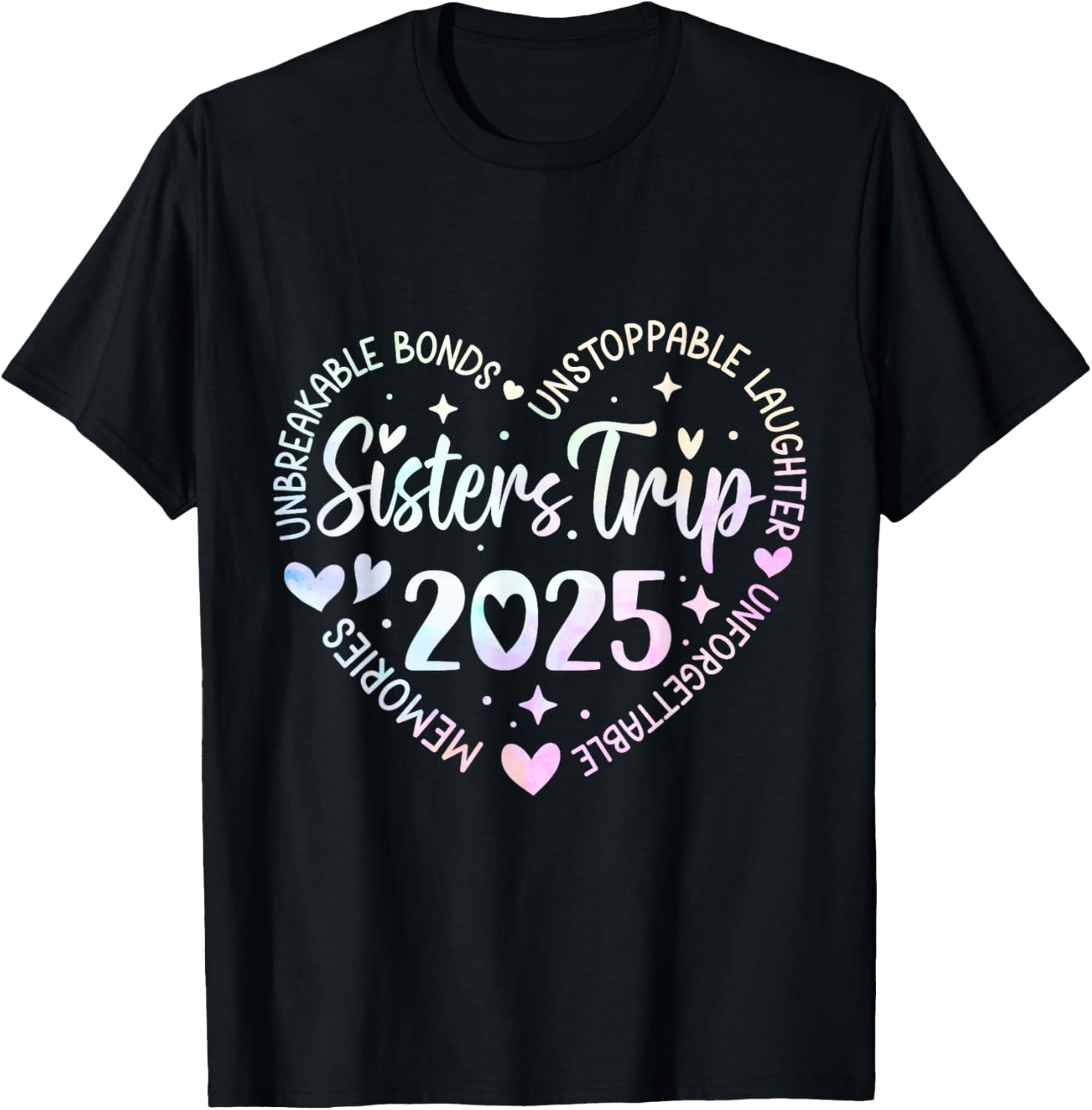 Sisters Trip 2025 Memories Trip Friends Vacation Retro TShirt