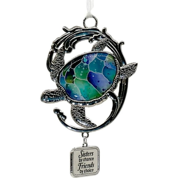 Sisters by Chance, Friends by Choice Turtle Ornament for Sister