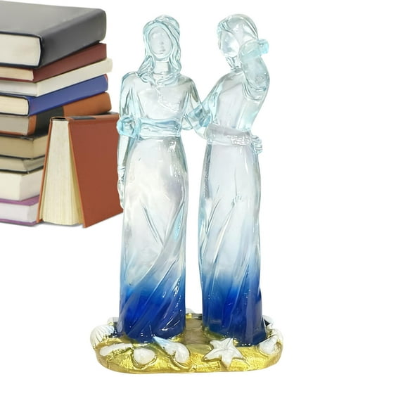 Sisters by My Side,Xmas Celebrates Friendships Two Sisters Sculpture,Friend Birthday Christmas Gifts for Women (Two Sisters)