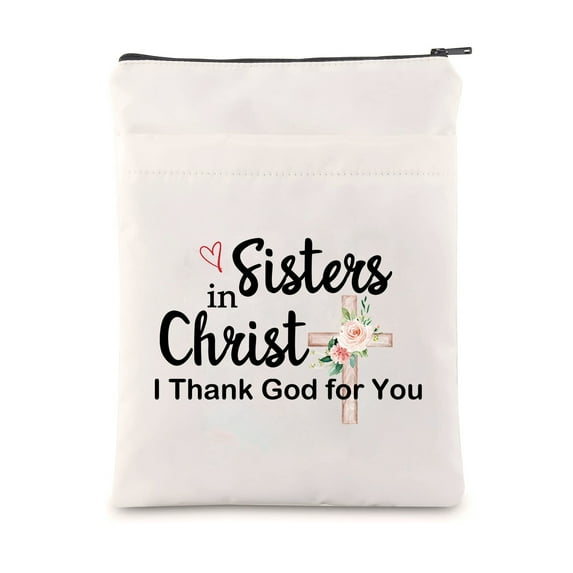 Sisters in Christ Book Sleeve Christian Sister Gift Religious Gifts Religious Sister Christening Baptism Gifts Book Zipper Pouch