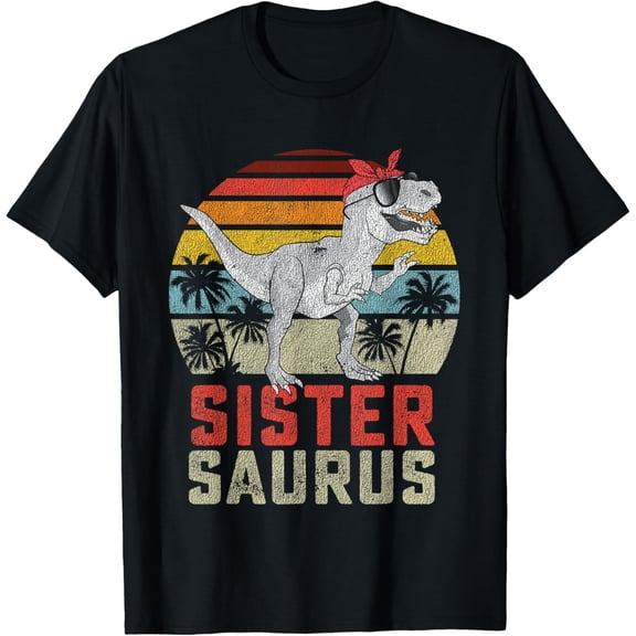 Sistersaurus T Rex Dinosaur Sister Saurus Family Matching T-Shirt