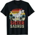 thumbnail image 1 of Sistersaurus T Rex Dinosaur Sister Saurus Family Matching T-Shirt, 1 of 4