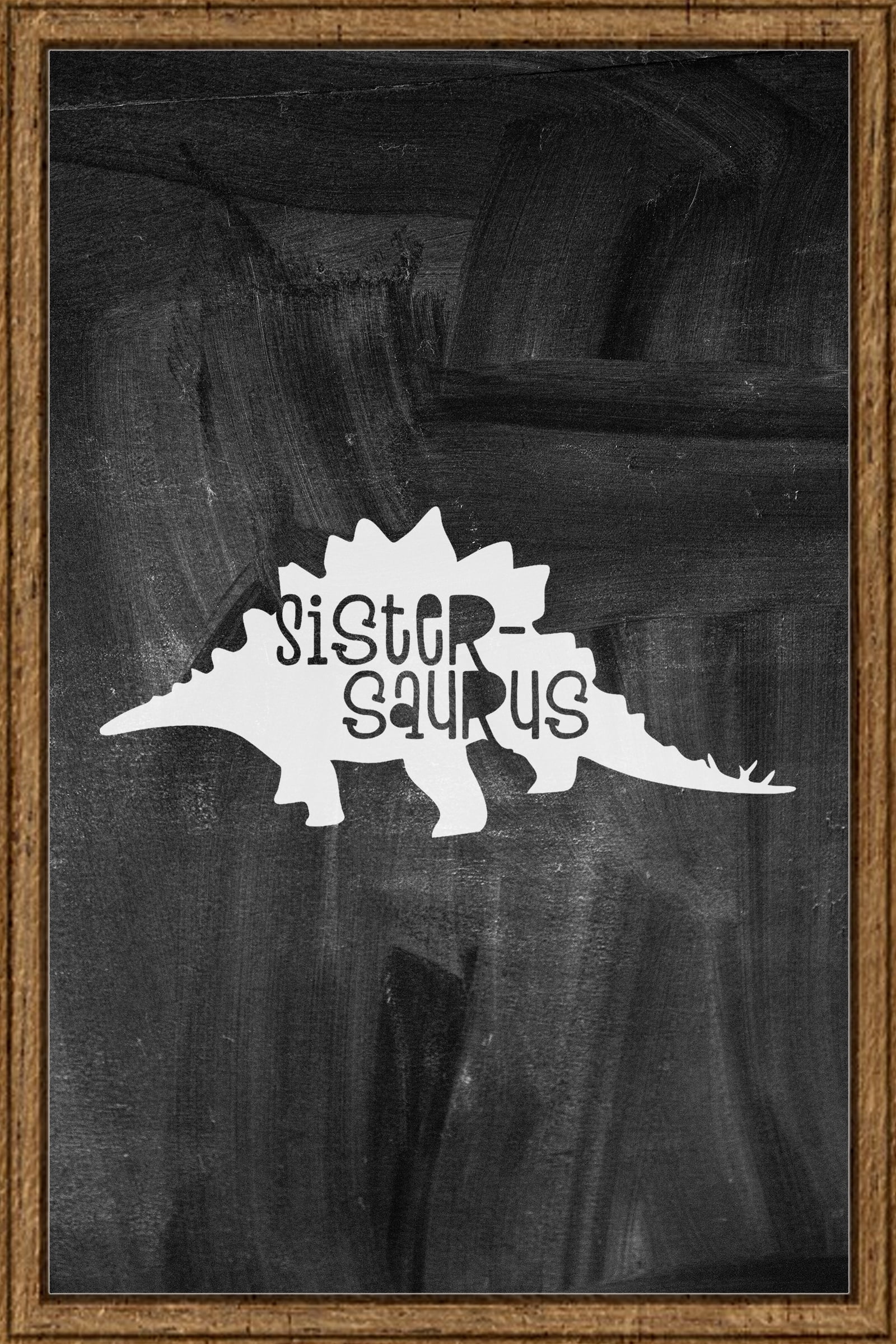Sistersaurus dinosaur family extinct stegosaurus Tin Sign Chalk Board ...