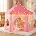 thumbnail image 1 of SISTICKER Princess Kids Tent for Girls, Large Fairy Playhouse with Star Lights, 1 of 7