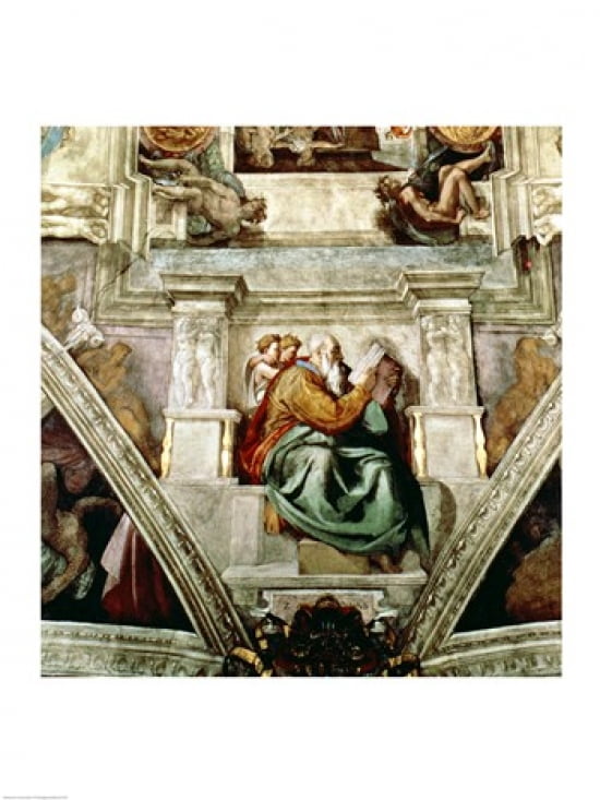 Sistine Chapel Ceiling 1508-12 Canvas Art - Michelangelo Buonarroti (18 x 24)