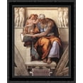thumbnail image 1 of Sistine Chapel Ceiling: Cumaean Sibyl 20x24 Black Ornate Wood Framed Canvas Art by Michelangelo, 1 of 2