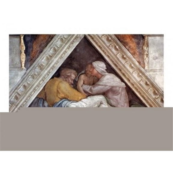 Sistine Chapel Ceiling - The Ancestors of Christ Poster Print by Michelangelo Buonarroti - 36 x 24 in. - Large