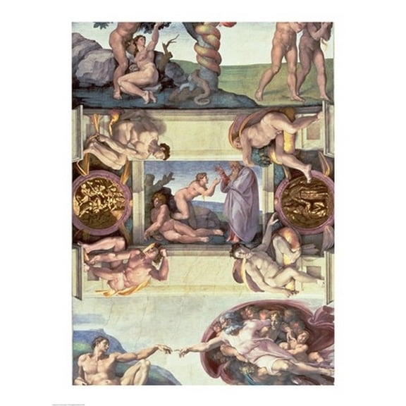Sistine Chapel Ceiling The Creation of Eve 1510 Poster Print by Michelangelo Buonarroti