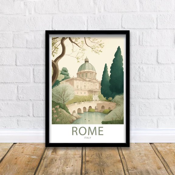 Sistine Chapel Rome Italy Scenic Travel Portrait Decor Unframed Paper Print