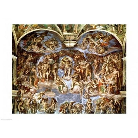 Sistine Chapel The Last Judgement 1538-41 Poster Print by Michelangelo Buonarroti - 24 x 18 in.