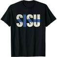 thumbnail image 1 of Sisu Finland Flag Vintage Graphic Tee for Men Women Short Sleeve Shirt, 1 of 6