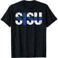 thumbnail image 1 of Sisu Finnish Flag Finland Suomi Distressed Gift T-Shirt, 1 of 4