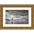 thumbnail image 1 of Siswandhono, Arief 18x12 Gold Ornate Wood Framed with Double Matting Museum Art Print Titled - Man Behind The Nets, 1 of 4