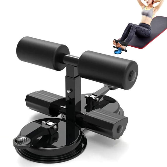 Sit Up Exercise Equipment Sit up Bar Portable Sit Up Bar Exercise Bar with 2 Strong Suction Cups and Adjustable Foot Holder ABS Workout Equipment Home Workout Device Aid Pushup Handles
