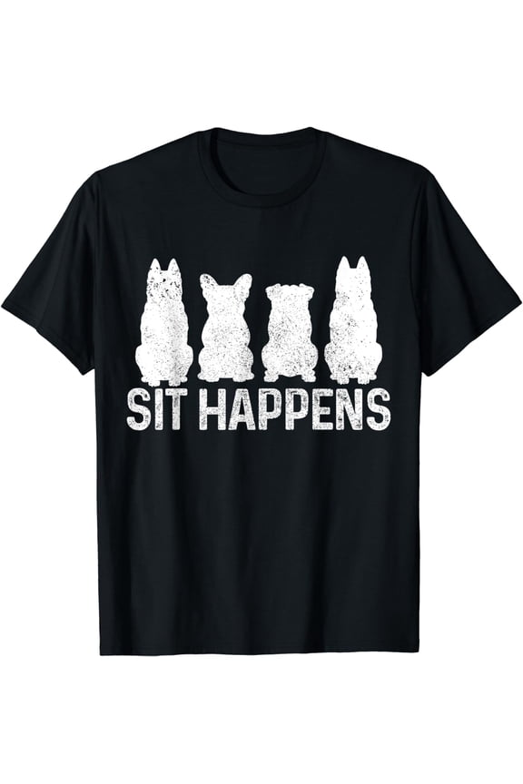 Sit Happens Dog Training Trainer Funny Dog T-Shirt