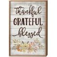 thumbnail image 1 of Sit-N-Stay Highland Woodcrafters 16"X24" Framed Wood Sign-Thankful, Grateful, Blessed, 1 of 1