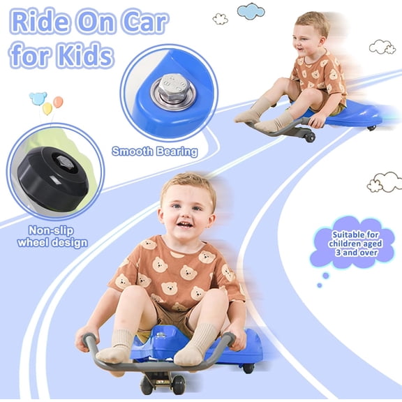 Sit-Skate Scooter Twist and Turn Speed Glide Effortless Maneuvering Indoor Outdoor Use for Kids Adults