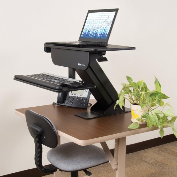 Sit Stand Desktop Workstation, Adjustable Standing Desk with Clamp for Ergonomic Office Setup