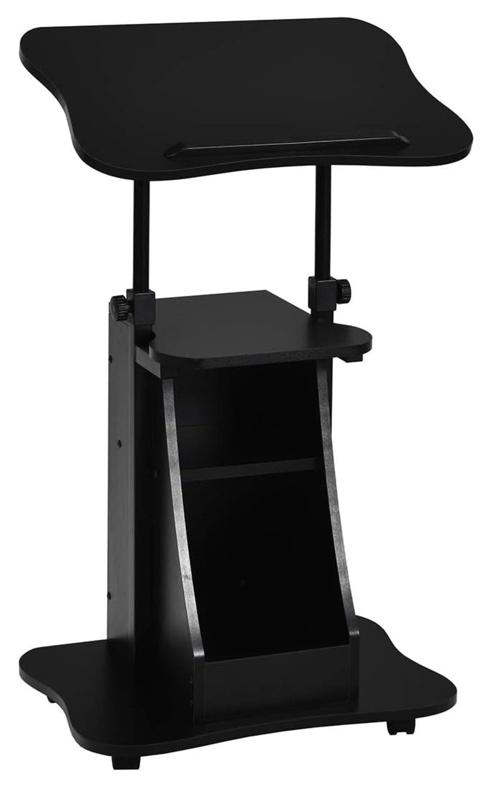 Sit to Stand Mobile Lectern Teacher Podium Portable Height Adjustable