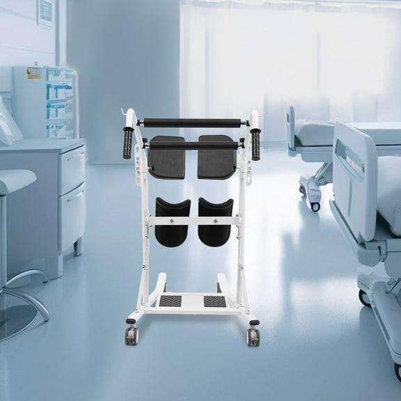Sit to Stand Patient Lift, 24.8x32.3x46.9in Carbon Steel Frame, 3-Level Adjustable Seat/Knee Pads & 360 Locking Casters, Ideal for Nursing Homes, Home Care, Rehabilitation Centers