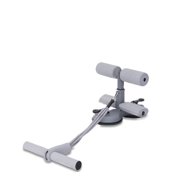 Sit-Up Assist Device with Resistance Band, Suction Cup Base, Gray, 1 Pack