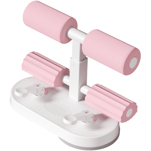 Sit Up Assistant Bar with Adjustable Height Settings for Core Strengthening Workouts Including Sit Ups and Planks (Pink)
