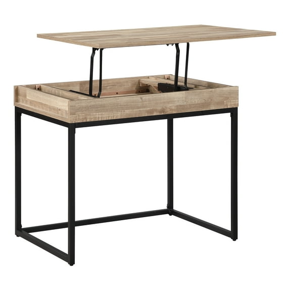 Sit and Stand Desk in Engineered Wood Brown Finish KD
