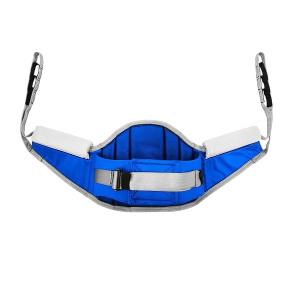 EZ Assistive Sit-to-Stand Lift Sling for Patient Transfer, Padded Back Support, Adjustable Stand Assist, 500 lb Capacity, Medium, Blue
