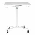 thumbnail image 1 of Sit to Stand Mobile Laptop Computer Stand with Height Adjustable & Tiltable Tabletop, White, 1 of 1