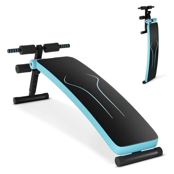 Sit up , Folding Adjustable Workout for Ab Exercise, Curved Incline/Decline Slant , Foldable Strength Training Weight , Situps Workout Equipment