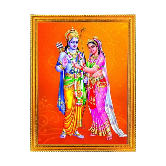 Sita Ram-Religious God Photo Frame for Home & Pooja Room Decor