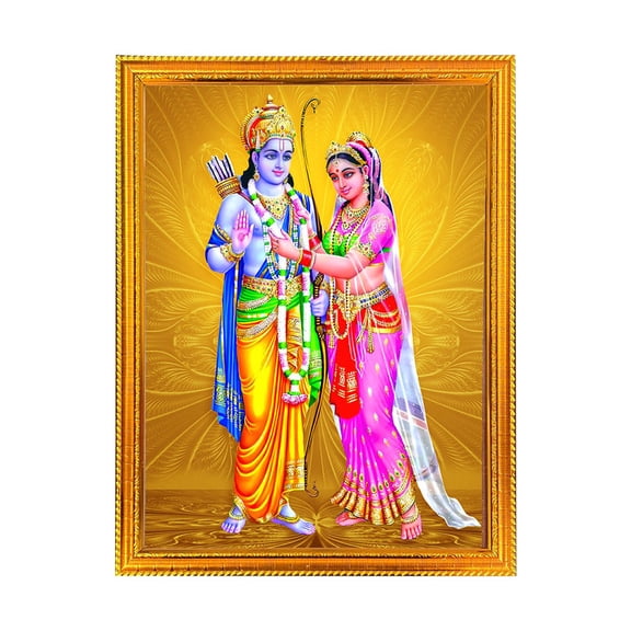 Sita Ram-Religious God Photo Frame for Home & Pooja Room Decor