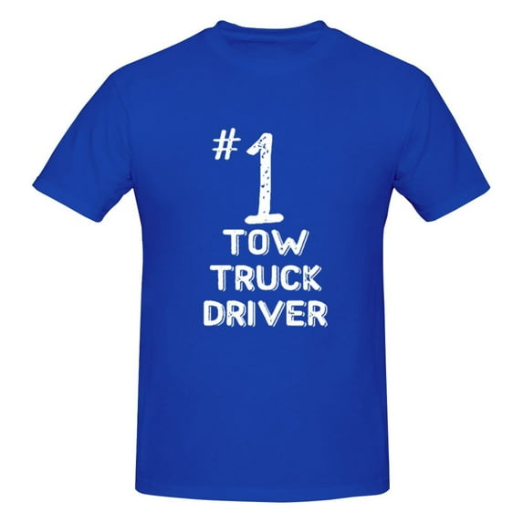 Site Athletics Number 1 Tow Truck Driver T-Shirt Men'S Basic Short Sleeve T-Shirt Blue Medium