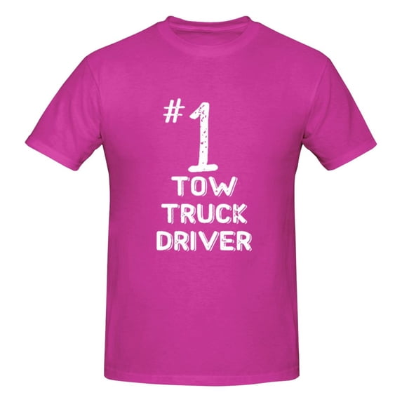 Site Athletics Number 1 Tow Truck Driver T-Shirt Men'S Basic Short Sleeve T-Shirt Fuchusia X-Large