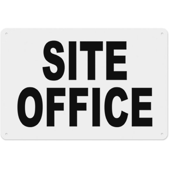 Site Office Sign 8"x12" - Aluminum Tin Warning for Home Outdoor Garden, Weatherproof Directional Decor for Construction
