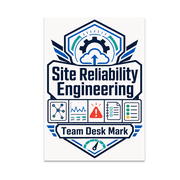 Site Reliability Engineering Team Desk Mark Poster, SRE Teams, Tech Offices, Classrooms, and Engineering Spaces, 13x19 Glossy Paper
