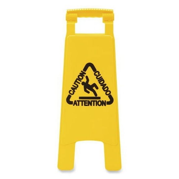 Site Safety Wet Floor Sign, 2-Sided, 10 X 2 X 26, Yellow | Bundle of 2 Each