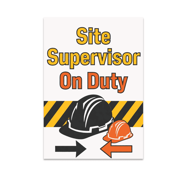 Site Supervisor On Duty Wall Art - Construction Professional - 13x19 Poster Print