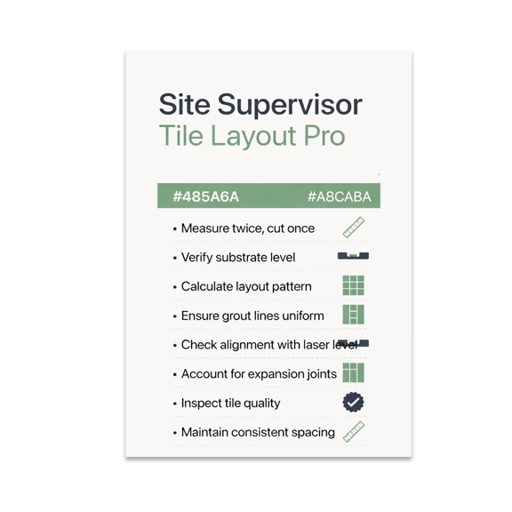Site Supervisor Tile Layout Pro - Site Supervisor Decor - 13x19 Poster Print