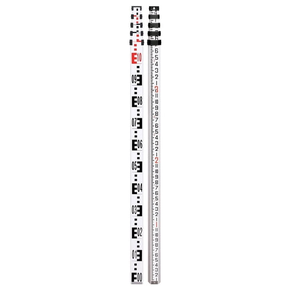 SitePro 11-805-MC 5M/16 Ft Aluminum Leveling Rod (CR) - Metric, Inches