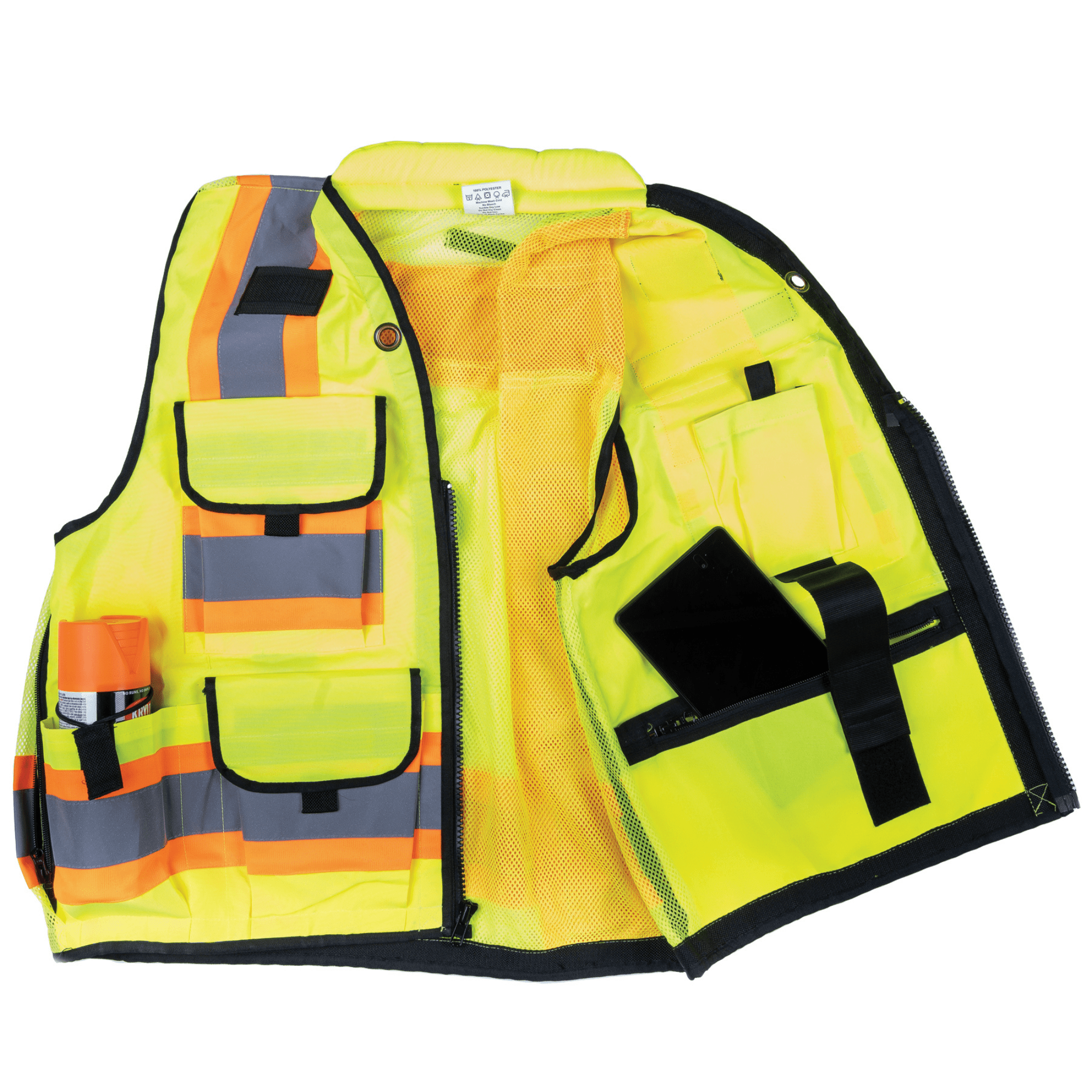 SitePro 23-750-FL-L  Premium Surveyors Vest, Flo-Lime Class 2