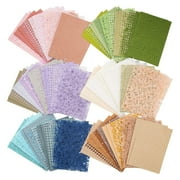 Sitikel 96 Sheets Textured Scrapbook Paper Assorted Colors Textures A6 Size Scrapbooking DIY Crafts Handmade Decoration Paper Kit