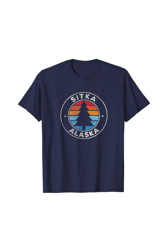 Sitka Alaska AK Vintage Graphic Retro 70s T-Shirt