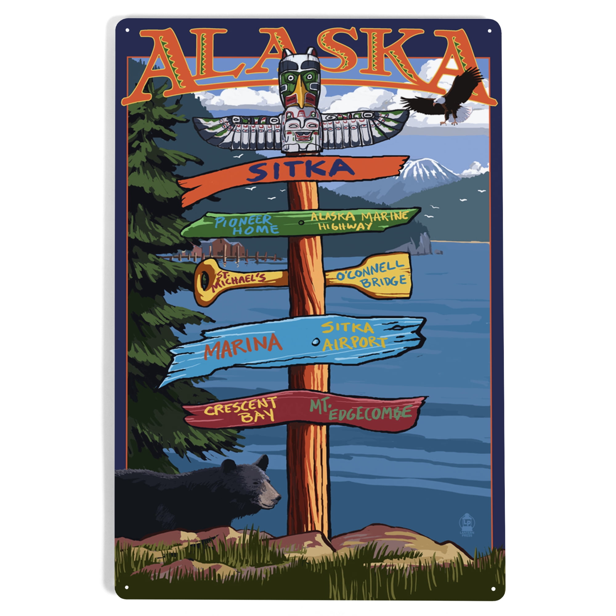 Sitka Sign Sitka, Alaska, Destination Sign (12x18 Aluminum Art, Indoor Outdoor ...