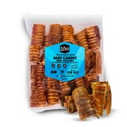 Sitka Farms Premium Beef Trachea Canoes 3" | Dog Treat for Small Medium & Large Dogs (30 Count)