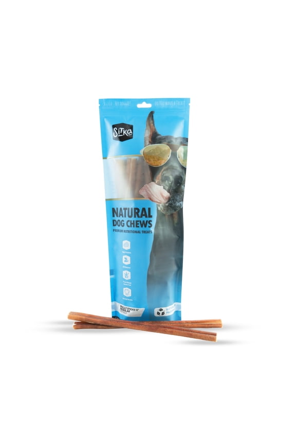 Sitka Farms Premium Bully Sticks 12 inch | Tasty Chews for Large Medium and Small Dogs (10 count)