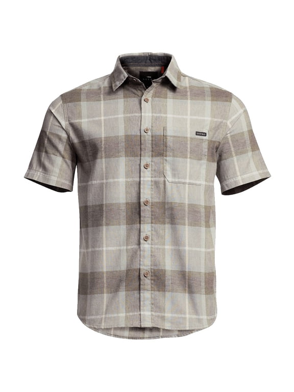 Ambary Short Sleeve Shirt, Olive Green, Small, Hemp Blend, Natural Wood Buttons, Chest Pocket (600219-OLVP-S)